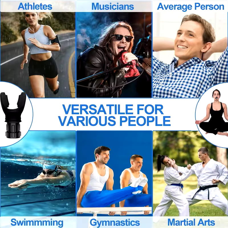Enhance Your Lung Capacity and Sleep Quality with the Portable Abdominal Breathing Trainer - Adjustable Resistance Included!