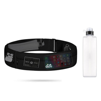 Invisible Sports Hydration Belt Bag Running Phone Belt Waist Pack with Water Bottle Holder for Men Women Cycling Hiking Walking