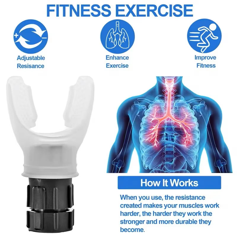 Enhance Your Lung Capacity and Sleep Quality with the Portable Abdominal Breathing Trainer - Adjustable Resistance Included!